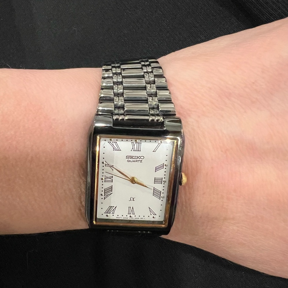 Seiko Two-Tone Rectangular Watch - Picture 5 of 8